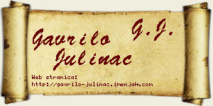 Gavrilo Julinac vizit kartica
